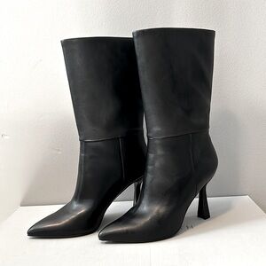 Charles & Keith Black Medi Boots